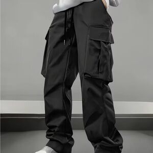 Men's Sleek Black Cargo Pants